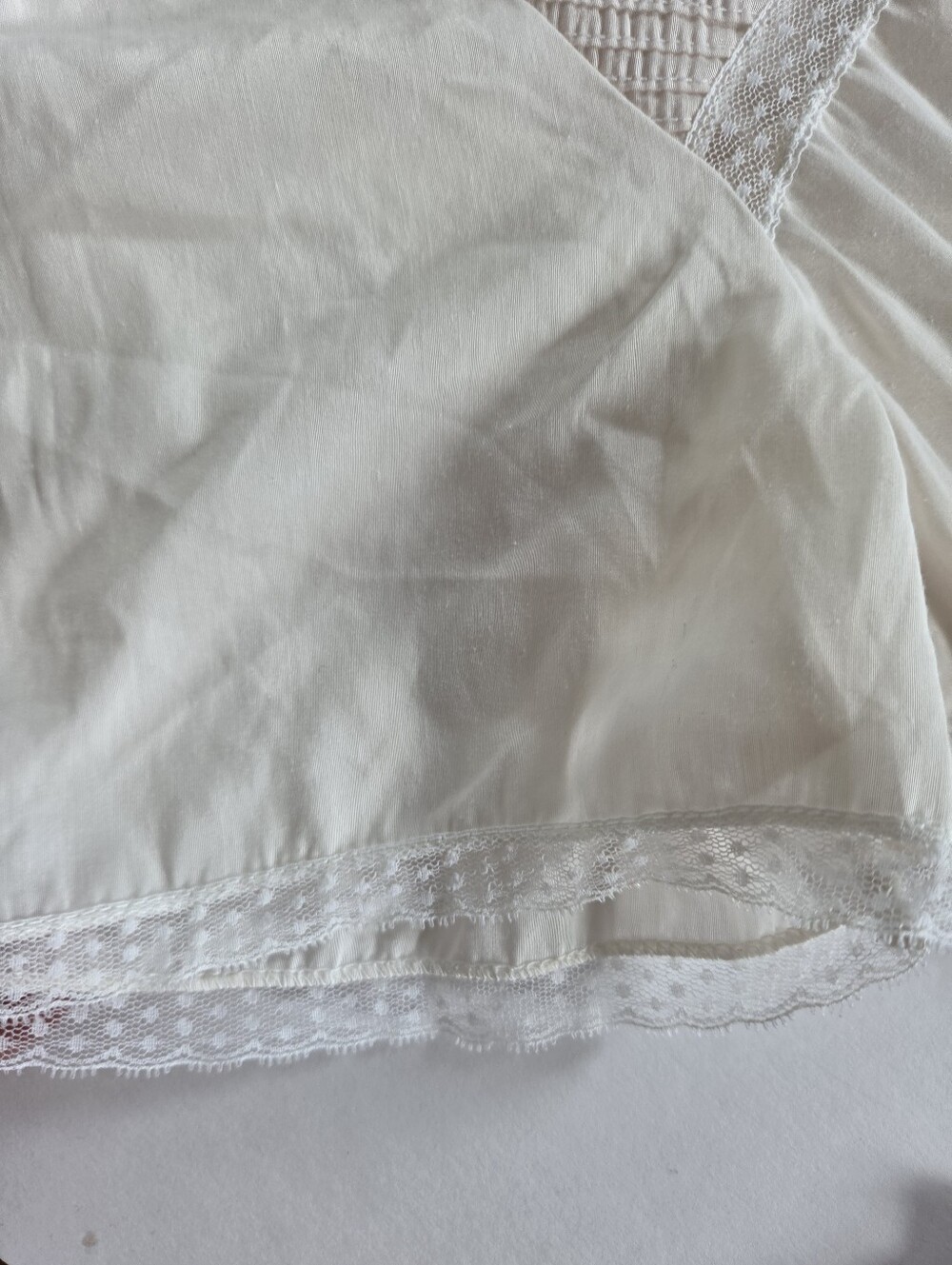 Vintage Vanity Fair pintuck lace pink champagne nightgown pockets button down S - Picture 7 of 11